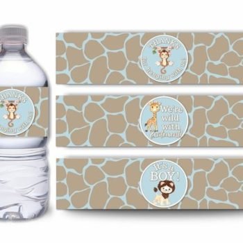 Baby Safari Water Bottle Labels