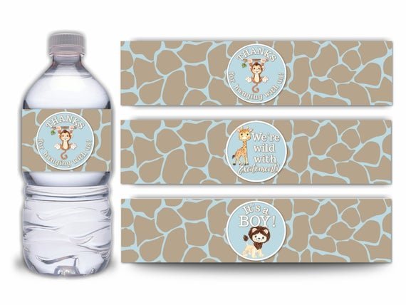 Baby Safari Water Bottle Labels