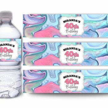 Birthday Water Bottle Labels