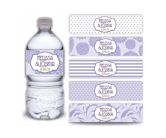 Wedding Water Bottle Labels