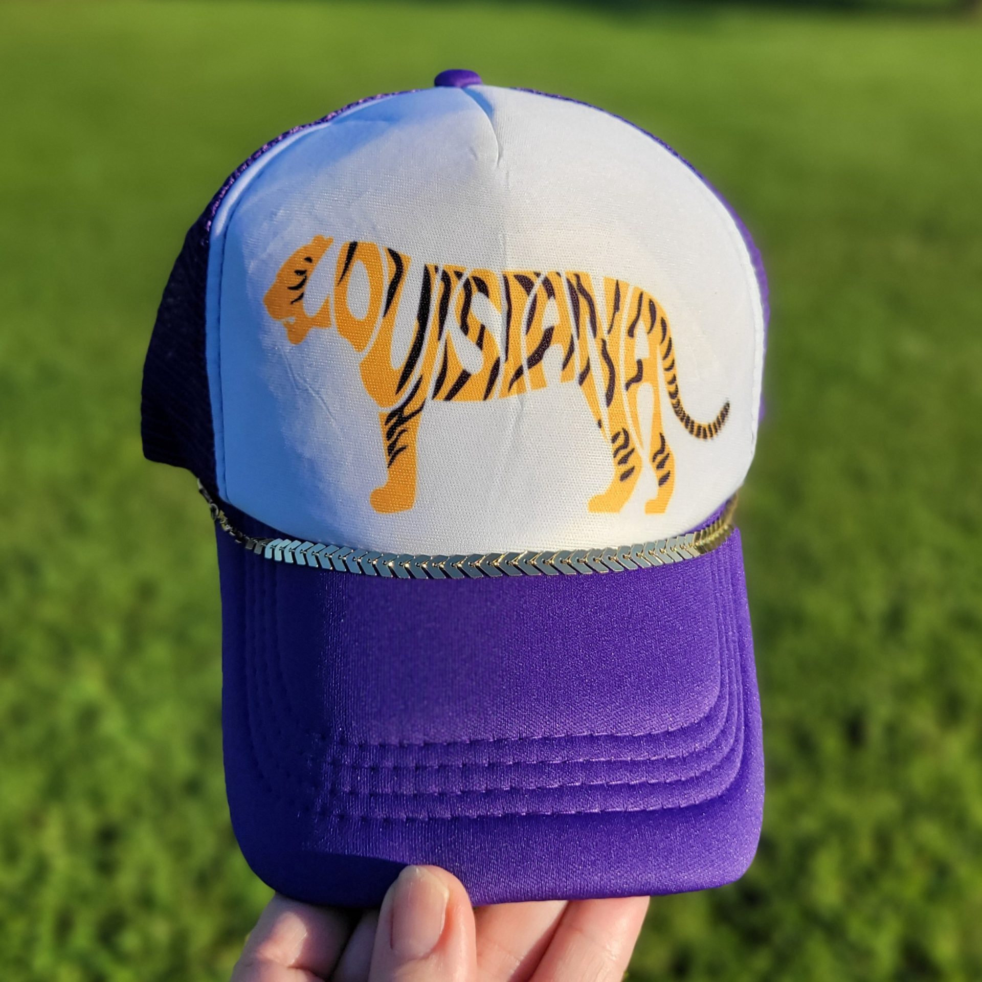 Louisiana Tiger Word Art Hat